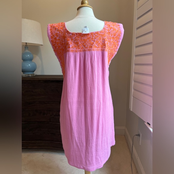 J Marie Womens Medium Embroidered Shift Dress - Picture 3 of 3